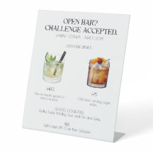 Open Bar Signature Cocktail Wedding Sign