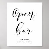 Open-bar trouwteken poster (Voorkant)