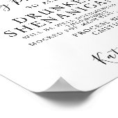 Open Bar trouwteken Poster (Hoek)