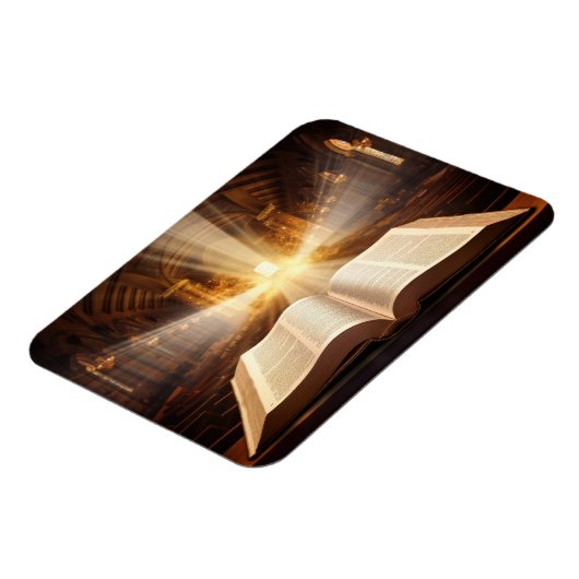 Open Bijbel lichtstralen Magneet (Linkerzijde)