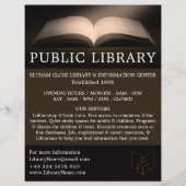 Open Boek, bibliotheek Adverteren Flyer (Voorkant)