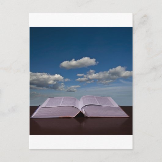 open boek briefkaart (Voorkant)