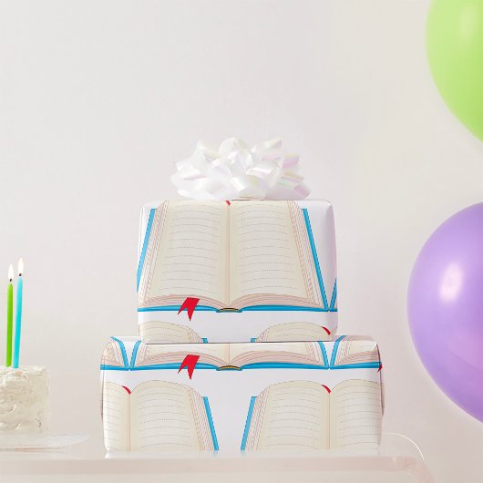 Open boek cadeaupapier