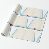 Open boek cadeaupapier (Uitgerold)
