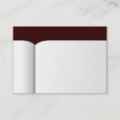 Open boek - Donkerbruin 330000 Visitekaartje (Achterkant)