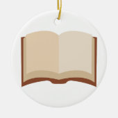 Open boek keramisch ornament (Voorkant)