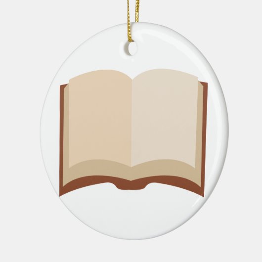 Open boek keramisch ornament (Links)