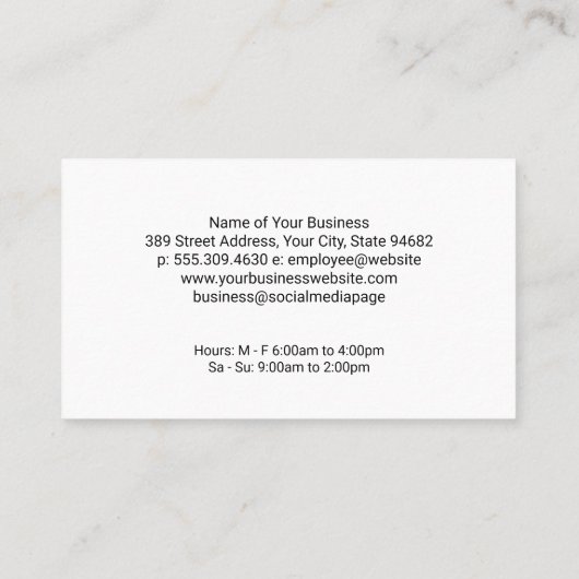 Open Boek Logo | Achtergrond openbare bibliotheek Visitekaartje (Achterkant)