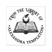 Open boek met Apple #1P met bibliotheekboeknaam Zelfinktende Stempel (Design)