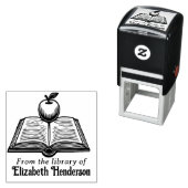 Open boek met Apple #1PS met bibliotheekboeknaam Zelfinktende Stempel (In situ)