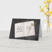 Open boek met Inspirerend quote Kaart (Gele Bloem)