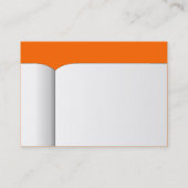 Open Boek - Oranje FF6600 Visitekaartje (Achterkant)