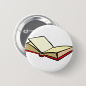 Open boek ronde button 5,7 cm (Voorkant /achterkant)