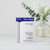 Open Boek (verticaal) - Donkerblauw 00066 Visitekaartje (Staand voorkant)