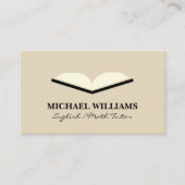 Open boek visitekaartje (Voorkant)