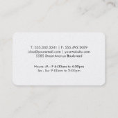 Open boek visitekaartje (Achterkant)