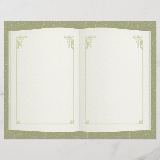 Open book Art deco  scrapbook paper (Voorkant)