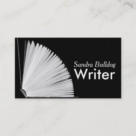 Open Book AUTHORS & WRITERS Carte de visite (Devant)