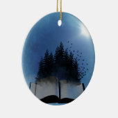 Open Book Forest Keramisch Ornament (Rechts)