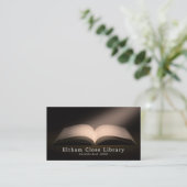Open Book, Librarian, Library Visitekaartje (Staand voorkant)