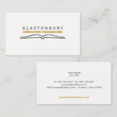 Open Book Logo Education Teacher Visitekaartje (Voorkant / Achterkant)