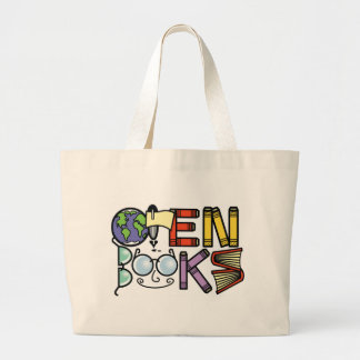 Open Books Jumbo Canvas tas