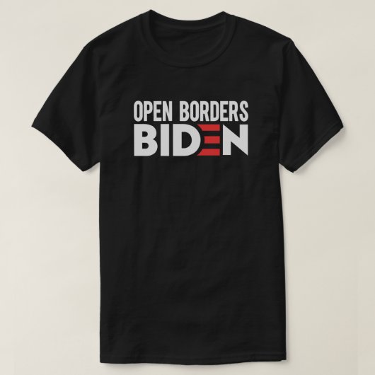 Open Borders Biden T-shirt (Design voorkant)