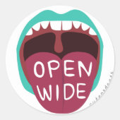 Open brede Sticker (Voorkant)
