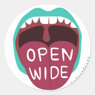Open brede Sticker