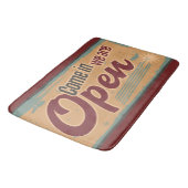 open business retro cafe garage badmat (Gekanteld)