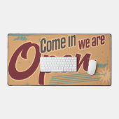 open business sign retro cafe garage bureaumat (Keyboard & Muis)