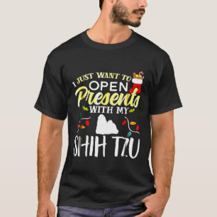 Open Cadeaus met mijn sjiitische kersthond Tzu T-shirt