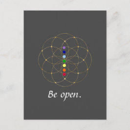 Open Chakra en Zaden van het leven Briefkaart