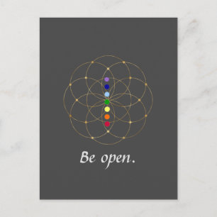 Open Chakra en Zaden van het leven Briefkaart