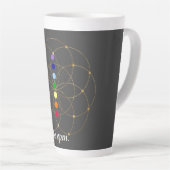 Open Chakra en Zaden van het leven Latte Mok (Rechterhoek)