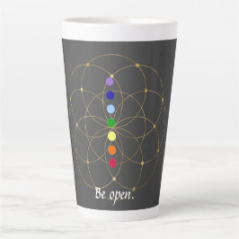 Open Chakra en Zaden van het leven Latte Mok