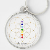 Open Chakra en Zaden van het leven Sleutelhanger (Voorkant)
