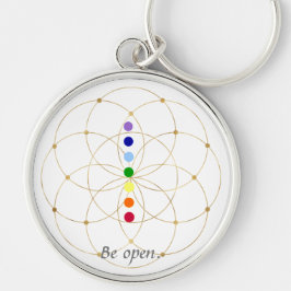 Open Chakra en Zaden van het leven Sleutelhanger