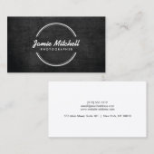 OPEN CIRCLE LOGO op ZWART HOUT Visitekaartje (Voorkant / Achterkant)