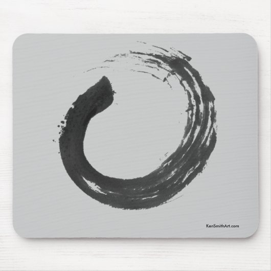 Open Cirkel Enso Zen Mousepad Muismat (Voorkant)