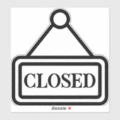 Open/Closed Deur Sticker (Vel)