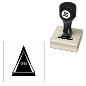 OPEN Custom Printed Eye Catching Deep Paarse Ink Rubberstempel (Gestempeld)