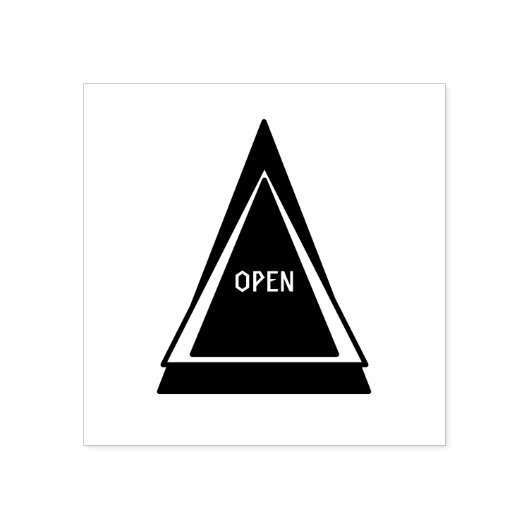 OPEN Custom Printed Eye Catching Deep Paarse Ink Rubberstempel (Afrduk)