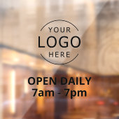 Open Dagelijks Winkelbord met Eigen Logo Raamsticker (Vel 2)