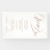 Open de bar! Modern, kalligrafie, wit Spandoek (Horizontaal)