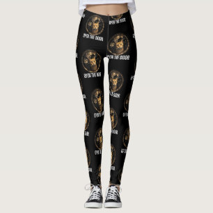 Open De Deur Grappige Kat Meme Kat Gang Humor Ontw Leggings