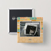 Open de deur vierkante button 5,1 cm (Voorkant /achterkant)