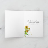 Open deur met zonnebloem en botervliegen kaart (Binnen)