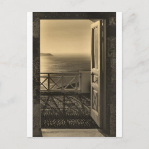 Open deur-Retro Briefkaart