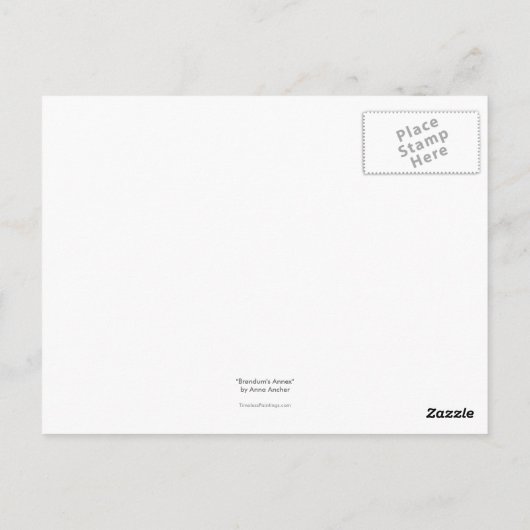 Open deur, zonnige impressionist interieur Anna An Briefkaart (Achterkant)